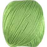 A green skein of Universal Bamboo Pop yarn