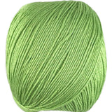 A green skein of Universal Bamboo Pop yarn