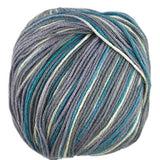 A colorful skein of Universal Bamboo Pop yarn