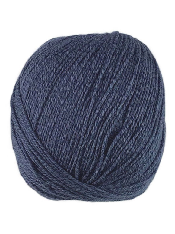 A blue skein of Universal Bamboo Pop yarn