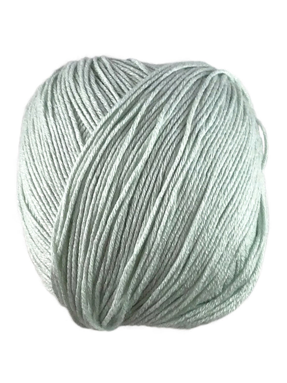 A green skein of Universal Bamboo Pop yarn