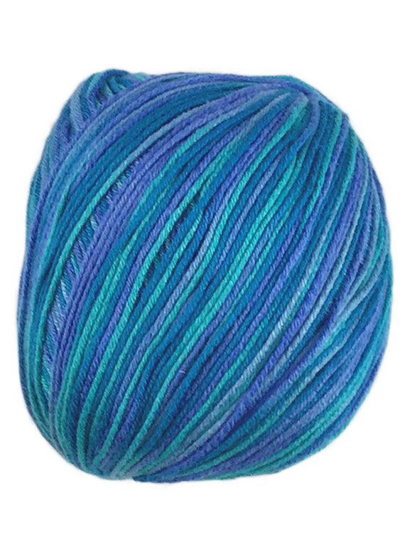 A colorful skein of Universal Bamboo Pop yarn