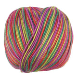 A colorful skein of Universal Bamboo Pop yarn