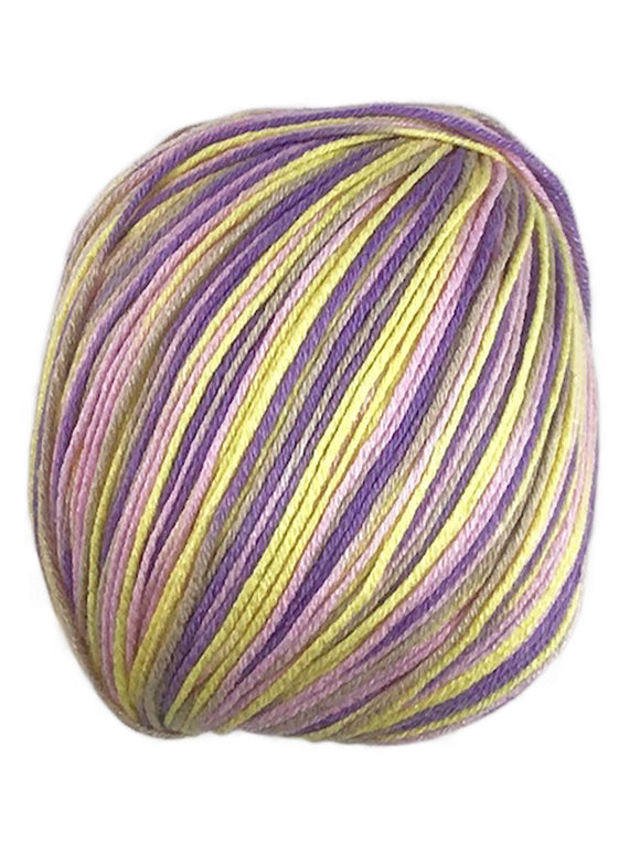 A colorful skein of Universal Bamboo Pop yarn