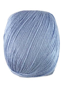 A blue skein of Universal Bamboo Pop yarn