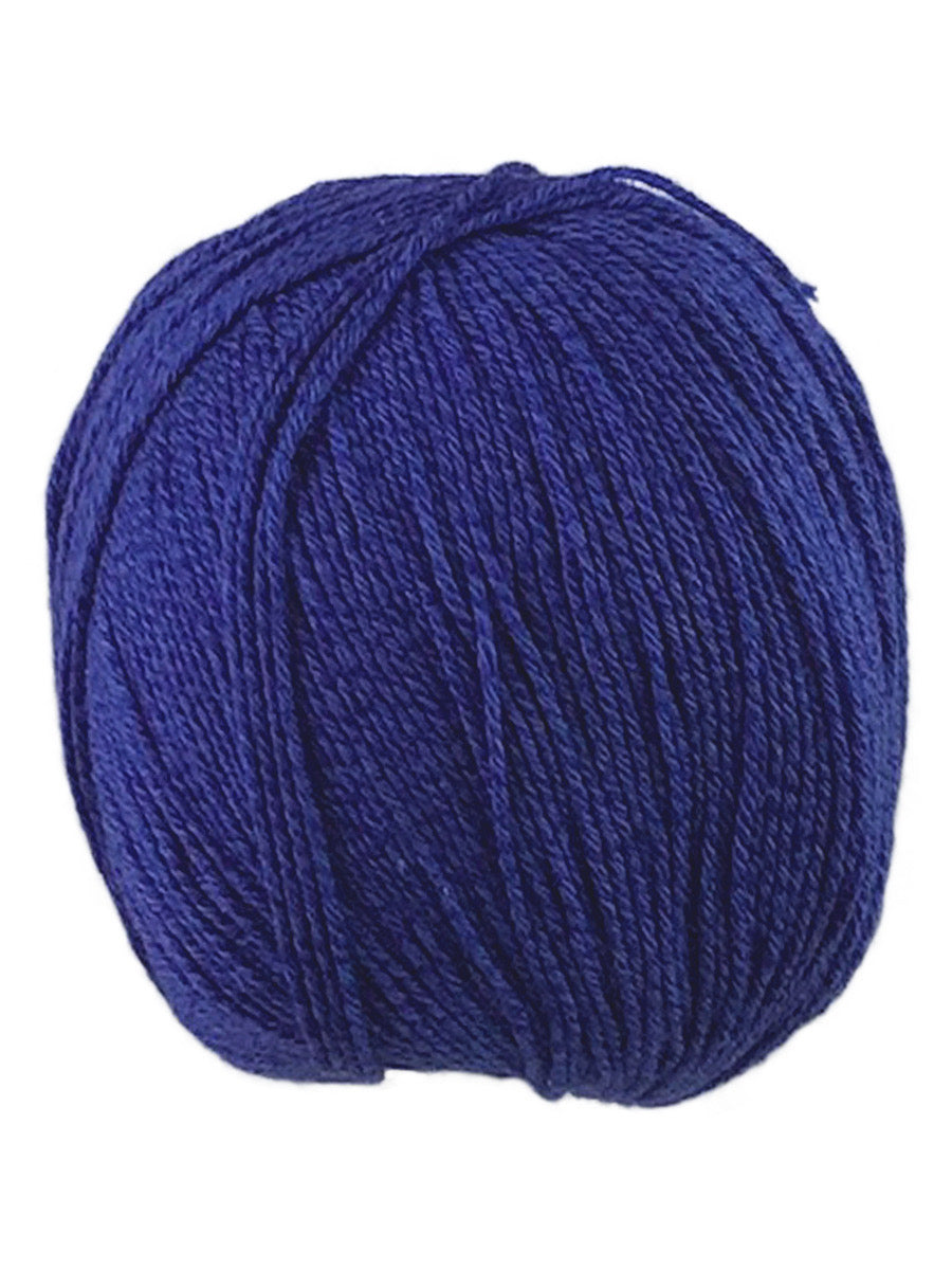 A blue skein of Universal Bamboo Pop yarn