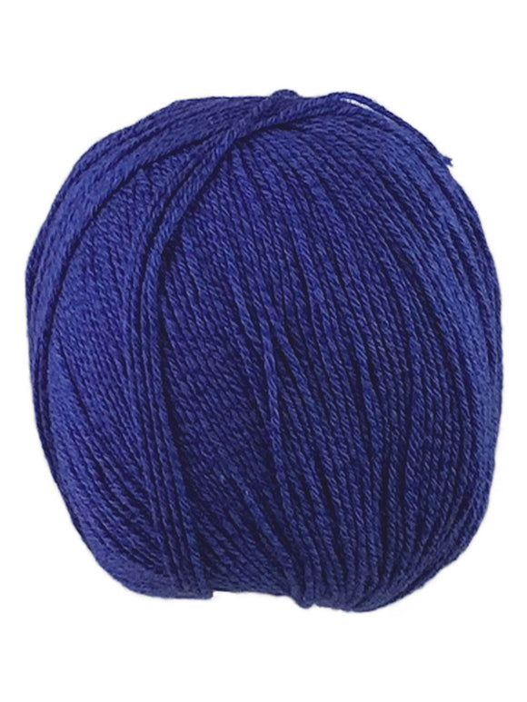 A blue skein of Universal Bamboo Pop yarn