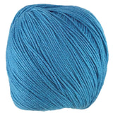A blue skein of Universal Bamboo Pop yarn