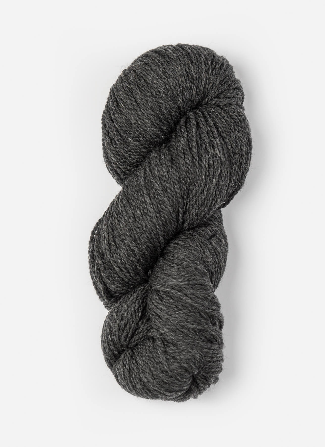 Skein of Blue Sky Fibers Woolstok yarn in the color dark heathered grey