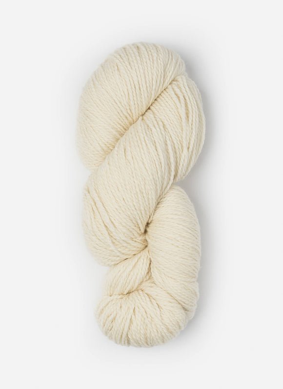 Skein of Blue Sky Fibers Woolstok yarn in the color off-white