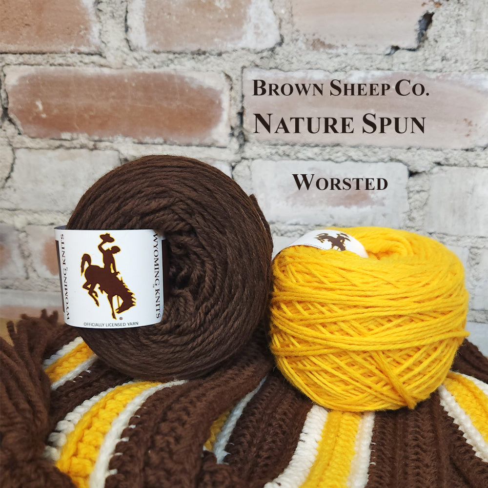 UW Brown or Gold Nature Spun Worsted