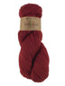 A red skein of Plymouth Homestead yarn