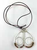 Wire bead row counter necklace