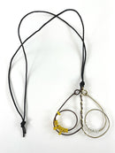 Wire bead row counter necklace