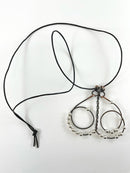 Wire bead row counter necklace