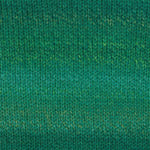A blue-green mix of Plymouth Encore Colorspun yarn