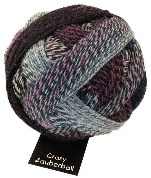 Schoppel Wolle Crazy Zauberball yarn color purple and maroon