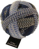Schoppel Wolle Crazy Zauberball yarn color blue and tan