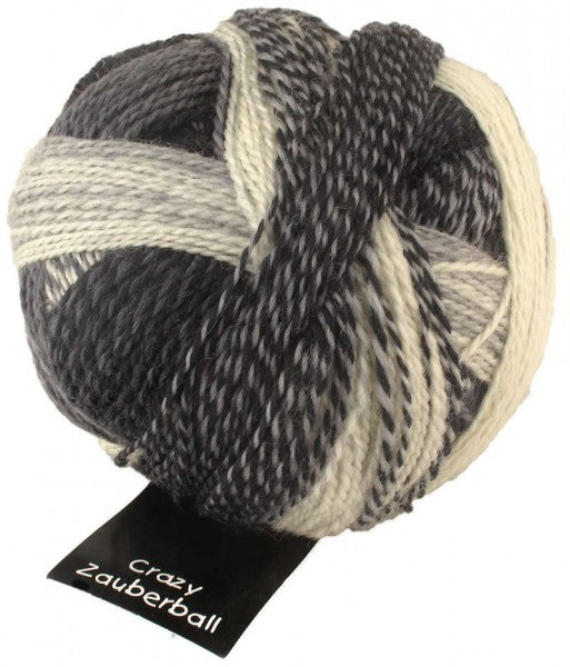 Schoppel Wolle Crazy Zauberball yarn color black and white