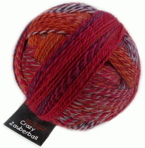 Schoppel Wolle Crazy Zauberball yarn color red