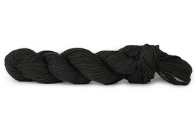 A photo of a black hank of CoBaSi sock yarn.