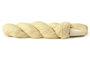 A photo of a cream colored hank of CoBaSi sock yarn.