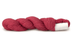 A photo of a raspberry colored hank of CoBaSi sock yarn.