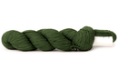 A photo of a dark green hank of CoBaSi sock yarn.