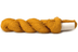 A photo of a mustard colored hank of CoBaSi sock yarn.