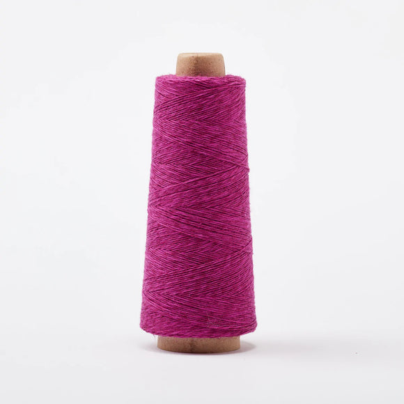 Gist Duet cotton linen yarn color Cerise (dark pink)