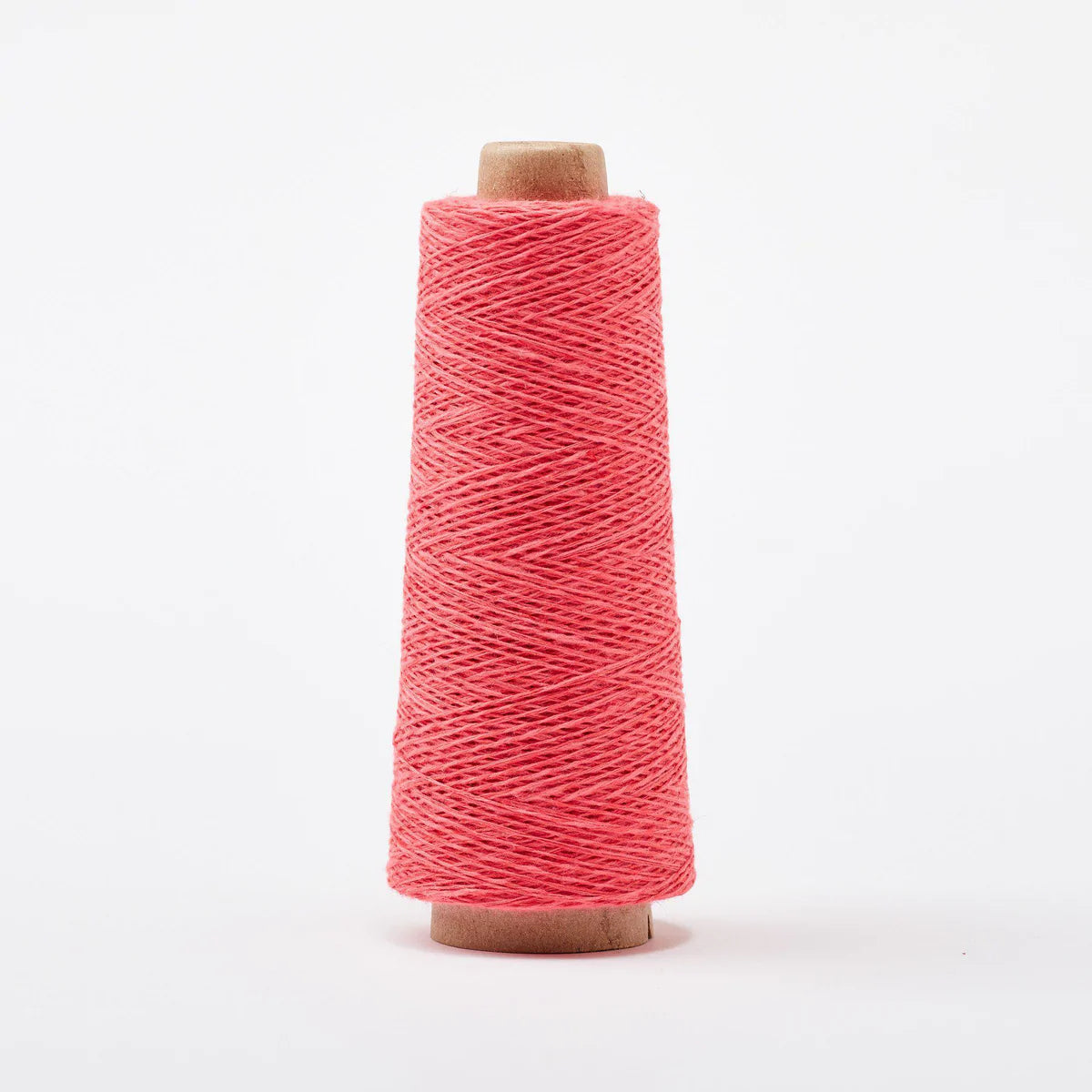Gist Duet cotton linen yarn color Coral (bright pink-orange)