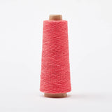 Gist Duet cotton linen yarn color Coral (bright pink-orange)