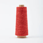 Gist Duet cotton linen yarn color Currant (orange-red)