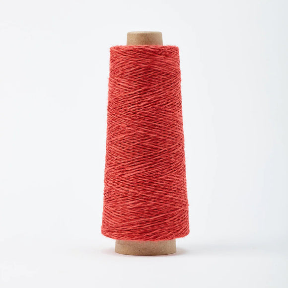 Gist Duet cotton linen yarn color Currant (orange-red)