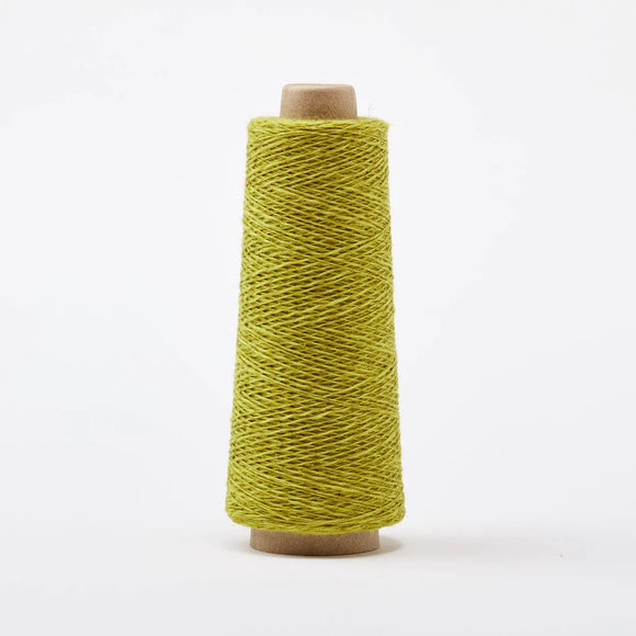 Gist Duet cotton linen yarn color Pear (yellow-green)