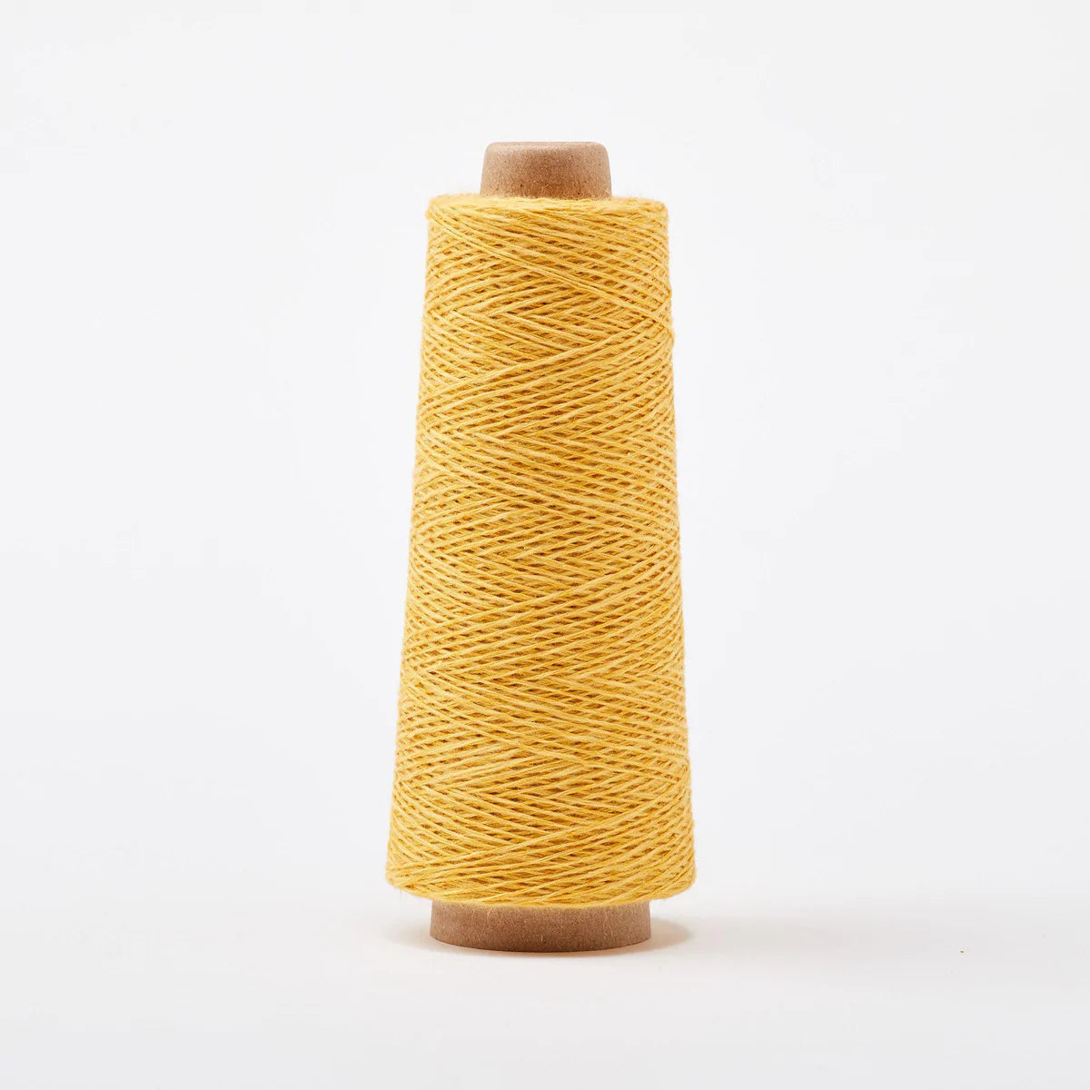 Gist Duet cotton linen yarn color Sun (bright yellow)