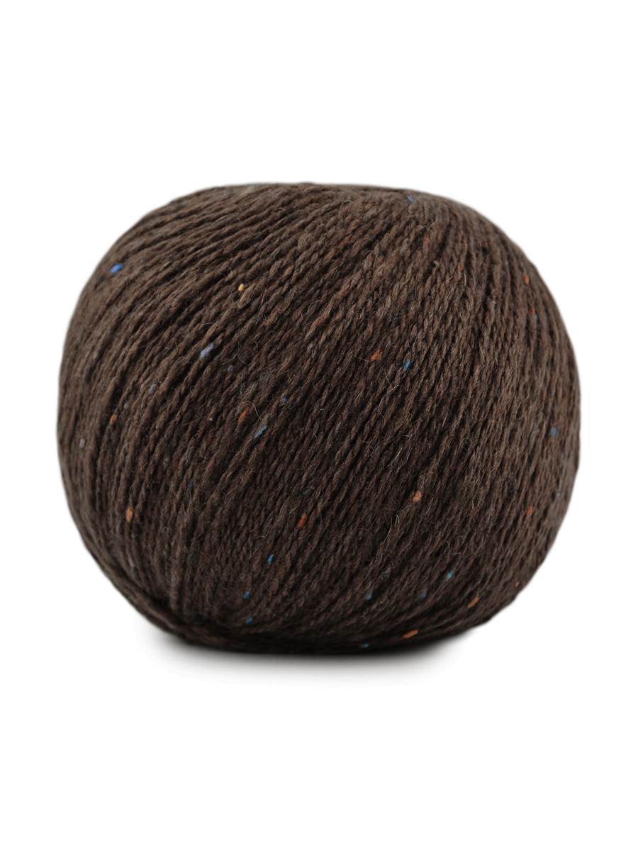 Jody Long Alba yarn color brown tweed