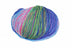 A photo of a pink, blue, and green Cairns yarn