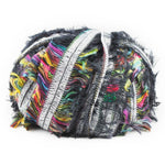 Euro Yarns Peacock yarn color black with rainbow