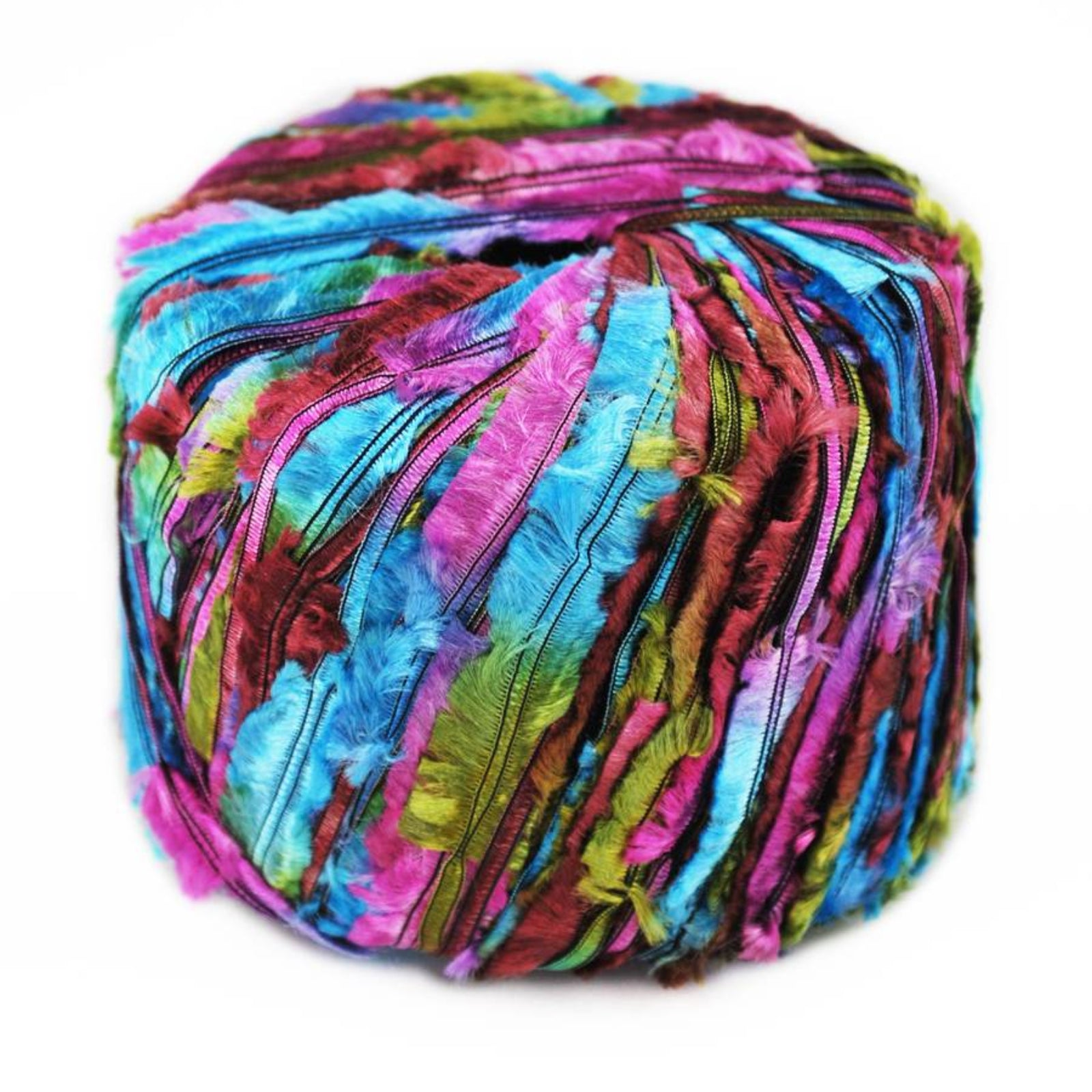 Euro Yarns Xanadu yarn color rainbow and black