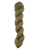 A khaki green skein of Mountain Meadow Wool Green River yarn