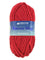 A red skein of Plymouth Encore Mega yarn