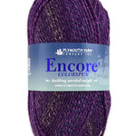 A purple mix of Plymouth Encore Colorspun yarn