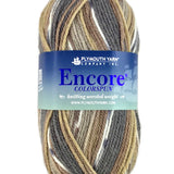 A neutral mix of Plymouth Encore Colorspun yarn