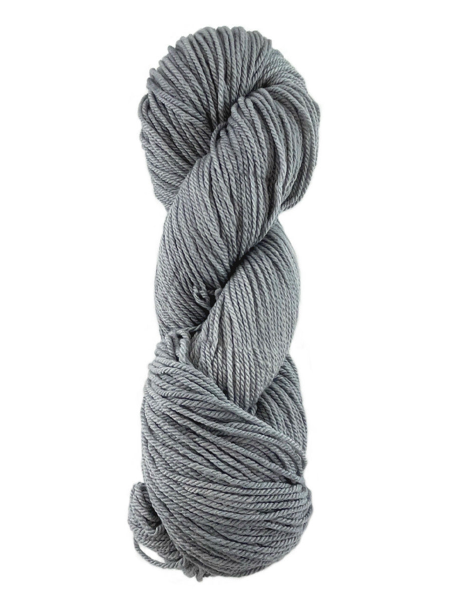 A gray hank of the Mountain Meadow Wool Alpine collection.