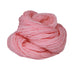 A light pink hank of the Mountain Meadow Wool Saratoga yarn collection