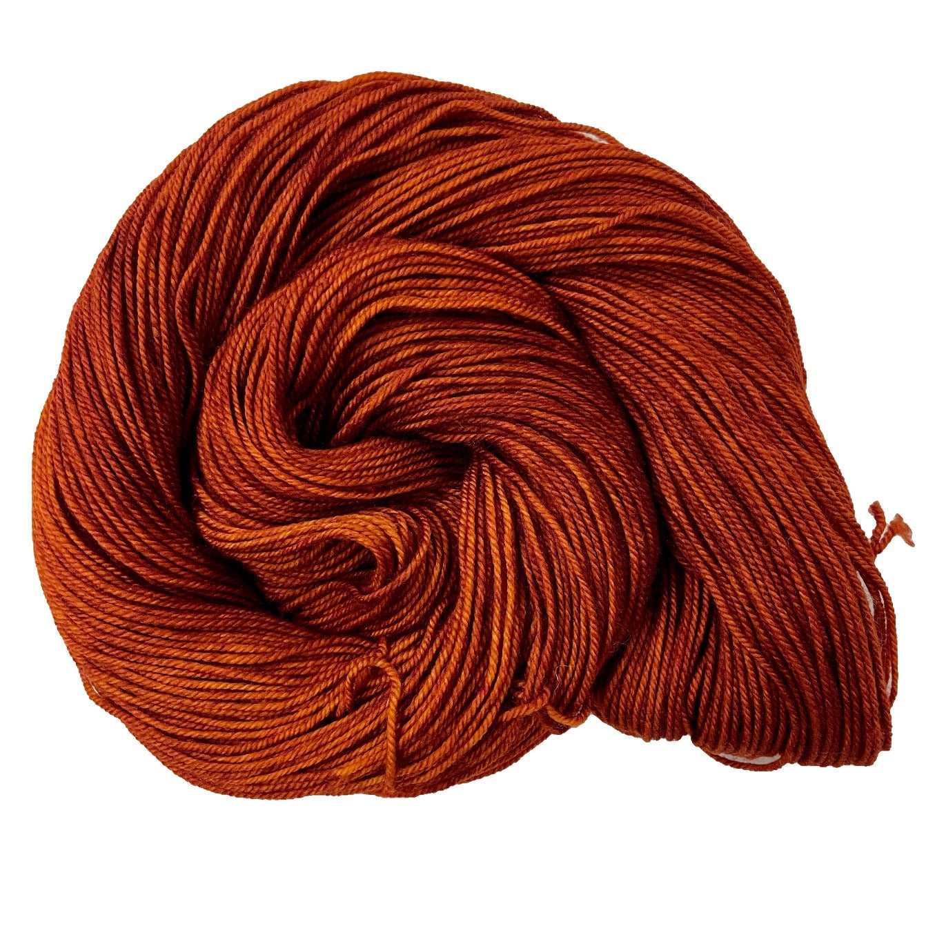 Photo of the Flaming Locks of Auburn Hair colorway by Knitted Wit Sport