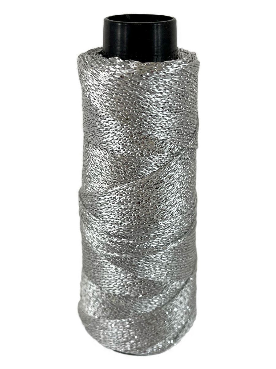A silver cone of Lincatex Gold Rush yarn