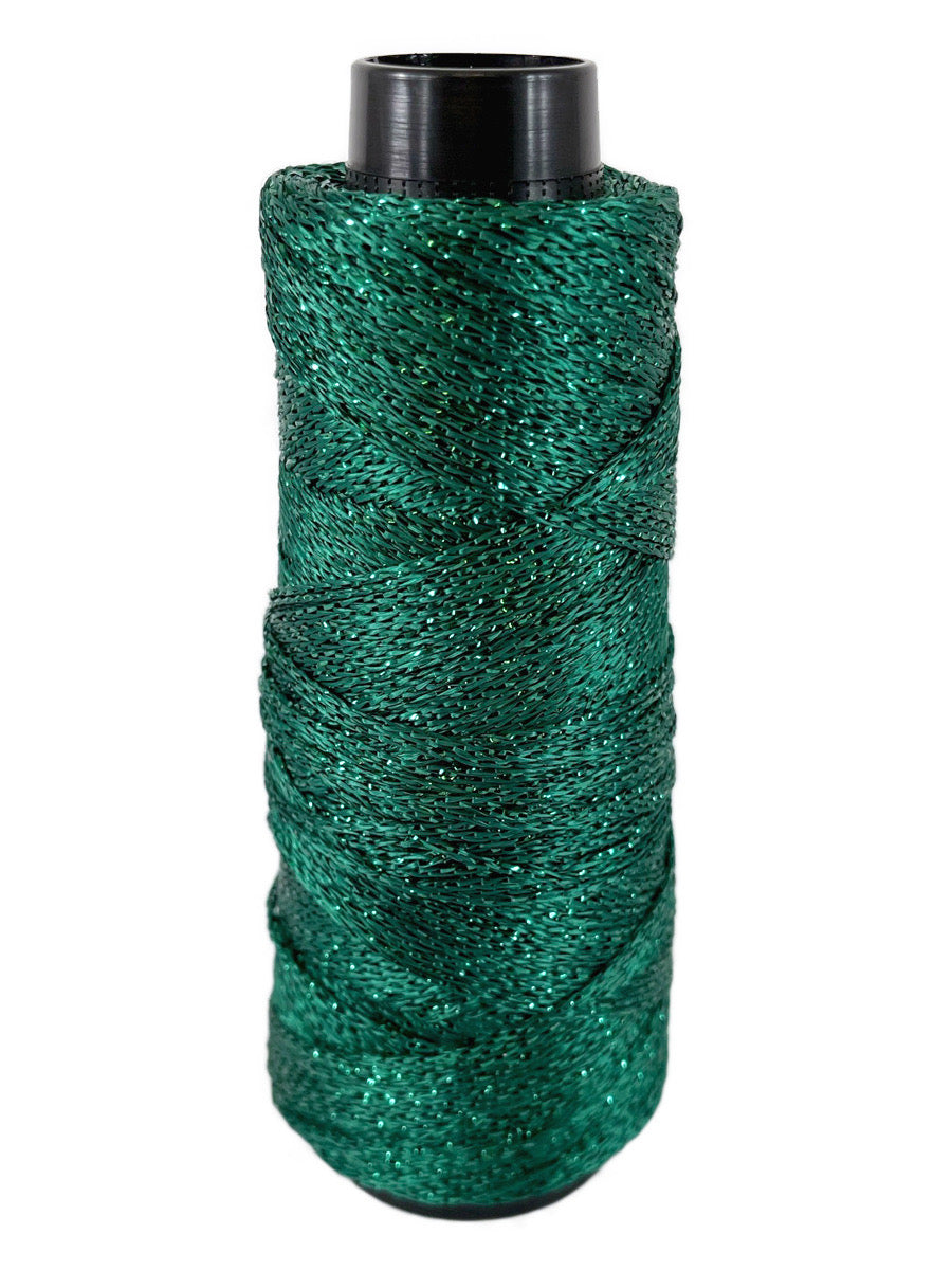 A green cone of Lincatex Gold Rush yarn