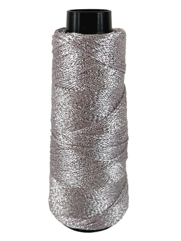 A silver pink cone of Lincatex Gold Rush yarn